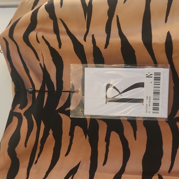 Realisation Par Tiger Print Mini Dress - Black and Tan - Picture 3 of 6
